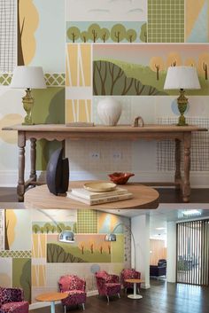 geometric combination wallpaper mural home interior Modern Art Wallpaper, Flower Animals, Modern Art Movements, Modern Style Furniture, Murals Wallpaper, Eco Friendly Decor, Soft Pastel Colors