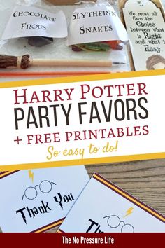 harry potter party favors and free printables so easy to do