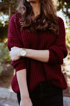 Perfect Sweater, Red Knit Sweater, Fashion Sweaters, Loose Sweater, Mom Outfits, Mom Style, Kids' Fashion