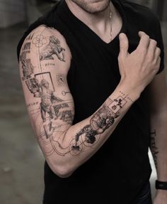 a man with a tattoo on his arm