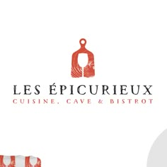 the logo for les epicuriieux cuisine, give and bistrot