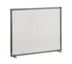 a white screen with metal legs on a white background