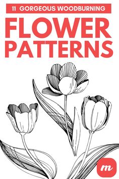 the front cover of an adult coloring book with flowers in black and white on it