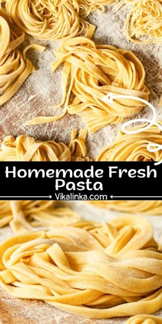 homemade fresh pasta is ready to be cooked in the oven, and then put together