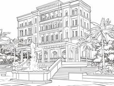 illustration of Hotel retreat coloring page Day Beds, Vacation Vibes, Busy Day