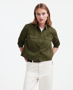 Pintucked Long-Sleeve Shirt in Chino | Madewell Natural Ecosystem, Community Development, High Hips, Cotton Chinos, Long Sleeve Shirt, Ivy, Madewell, Button Up Shirts, Sleeve Shirt