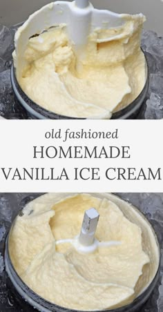 an old fashioned homemade vanilla ice cream