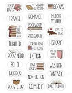 the book club sticker sheet