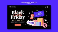 the landing page for black friday sale