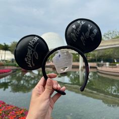 Disney Mickey Mouse Ear Headband Autographed By Mickey And Minnie | Nwt Features: - Simulated Leather - 3d Padded Ears - Non-Slip Velour Interior - Embroidered Mickey Mouse's Signature On The Band - Mickey Mouse And Minnie's Signature In Metallic Silver On The Ears 100% Authentically Signed By Mickey And Minnie At Walt Disney World Parks! The Headband Is 100% Authentic Disney Merchandise Brand New With Tags, Never Worn, Excellent Condition Mickey Mouse Ears Headband, Minnie Mouse Ears Headband, Disney World Parks, Mouse Ears Headband, Mickey Mouse Ears, Minnie Mouse Ears, Disney Ears, Mickey And Minnie, Mickey Ears