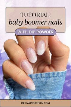 manicure with baby boomer nails Dip Powder Tutorial, Ombre Dip Powder Nails, Nail Design At Home, Dip Powder Nails At Home, How To Do Dips, Baby Boomer Nails, How To Do Ombre, Baby Boomers Nails, Manicure Tutorials