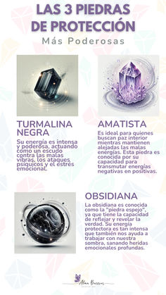 🌟 Descubre las 3 piedras más poderosas para protegerte de las malas energías: turmalina negra, amatista y obsidiana. Estas gemas te ayudarán a mantener tu equilibrio, bloquear vibraciones negativas y potenciar tu conexión espiritual. ¡Incorpora su magia en tu vida diaria! ✨ #ProtecciónEnergética #CristalesMágicos #Espiritualidad #EnergíaPositiva #PiedrasDeProtección Crystals Healing Properties, Healing Properties, Ritual, Crystals