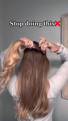 Credit to @corevabeauty #hair #hairstyles #beautysalon Cute Easy Hairstyles With Headbands, Half Pony Hairstyles Medium Hair, Cute Everyday Updos For Long Hair, Half Updo For Straight Hair, Beginner Hairstyles For Long Hair, Easy Style For Long Hair, No Damage Hairstyles Long Hair, Hair Do's For Long Hair, Super Simple Hairstyles Long Hair