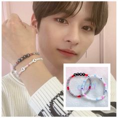 Diy Kpop Jewellery, New Jeans Jewelry Kpop, Personalized Kpop Beaded Bracelets, Adjustable Kpop Style Friendship Bracelets With Letter Beads, Lee Know Outfit Inspired, Skz Bracelet, Skz Outfits Inspired, Stray Kids Bracelet, Skz Diy