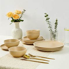 This dinnerware sets can be used by four people. It includes four 10.5inch dinner plates, four 8.35inch salad/appetizer/dessert plates, and four 5.7inch soup/cereal/ceramic bowls. Grade dishware that turns every time you cooking and eating into a warm experience Hokku Designs | Hokku Designs Ceramic Dinnerware Sets Of 4, Modern Stoneware Plates & Bowls Sets, Chip & Crack Resistant, Oven & Microwave Safe Dishes Set | 12 | Wayfair Plates And Bowls Set, Ceramic Dinnerware Set, Ceramic Dinnerware, Dessert Appetizers, Dish Sets, Dessert Plate, Outdoor Cooking, Plates And Bowls, Dinnerware Sets