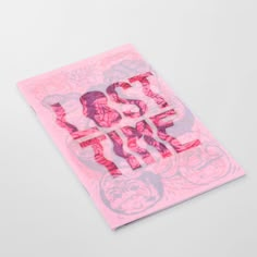 a pink scarf with the words love on it