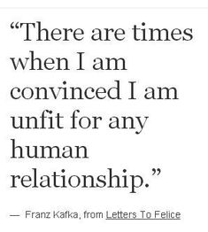 the quote from frank kafka about love and affection for someone who loves to be