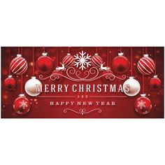 merry christmas and happy new year banner