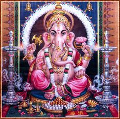 a painting of the god ganesha