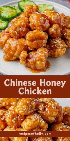 Chinese Honey Chicken - Recipes of Holly Cherry Blossom Chicken, Chinese Chicken Breast Recipes, Homemade Chinese Food Recipes, Easy Chinese Chicken, Chinese Honey Chicken, Chinese Dishes Recipes, Spicy Honey Chicken, Chinese Lemon Chicken, Pecan Crusted Chicken