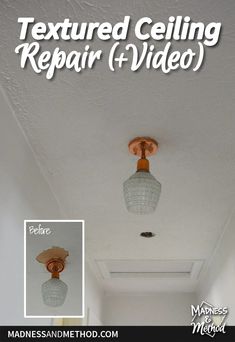 the ceiling light fixture is being repaired and replaced