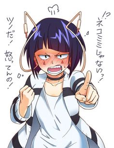 an anime character with black hair and blue eyes giving the thumbs up while wearing a white shirt