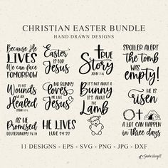 the christian easter bundle with hand lettering