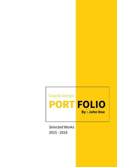 a yellow and white book cover with the title port folio