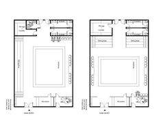 the floor plan for an apartment with two separate rooms