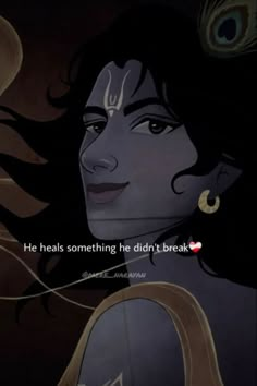 Krishna heals things he didn't break... ❤️‍🩹 God Artwork, Lord Krishna Hd Wallpaper, Feeling Pictures, Vedic Art, Lord Krishna Wallpapers