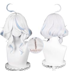 PRICES MAY VARY. Occasions - Furina wig short perfect for genshin fontaine cosplay on Halloween, Costume, Comic Conventions, Anime Show, Contests, Christmas, or Photo Shooting Features - Thick, Soft, Natural, No Heavy Feeling, wearing it to become your favorite anime looks Premium Synthetic - Comfortable and Breathable, Easy to Wear, Clean, and Maintain, its HeatResistant fibers allow you to Curl, Straighten and Style A Free Wig Cap - Will help keep your natural hair in place securely, prevent b Anime Wig Hairstyles, Kny Hair, Icy Blue Hair, Wigs Anime, Genshin Cosplay, White Wig, Wig Costume, Anime Show, Free Wig