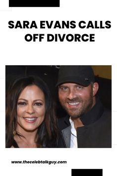 an ad for sara evans calls off divore, with the caption in black