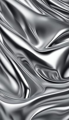 an abstract silver background with wavy lines and curves in the form of fabric or cloth