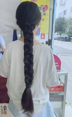 Long Smooth Black Hair, Thick Braided Hair, Long Hair In Braids, Long Hair Goals Aesthetic, Thick Hair Aesthetic, Long Hair Vision Board, Long Thick Black Hair, Long Black Braids, Long Thick Healthy Hair