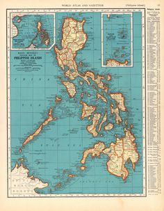 an old map of the philippines