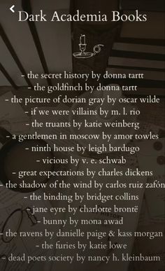 the poem from dark academy books