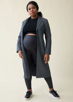 When you want to look put together and still feel cozy, these maternity leggings are it. Featuring a brushed fabric that’s buttery soft and warm on the inside with a smooth gloss-like finish, pair it with anything in your closet and live in them all pregnancy long. From morning walks to date nights, these give all the stretch and support you need at any trimester. 77% polyester, 23% spandex Brushed fabric: soft inside with a smooth, gloss-like feel Stretch level: high Machine was cold with like 4th Trimester, Look Put Together, Morning Walks, Winter Maternity, Maternity Leggings, Pre Pregnancy, Date Nights, Soft Leggings, Black Leggings