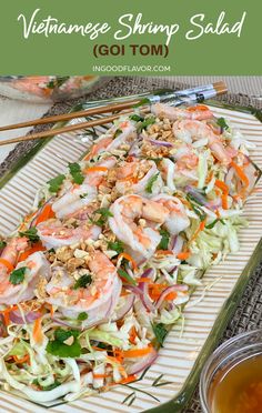 Vietnamese Shrimp Salad (Goi Tom) Vietnamese Shrimp Salad, Asian Shrimp Salad, Shrimp Noodle Salad, Vietnamese Shrimp, Shrimp Salad Recipes, Salad Easy, Cabbage Salad