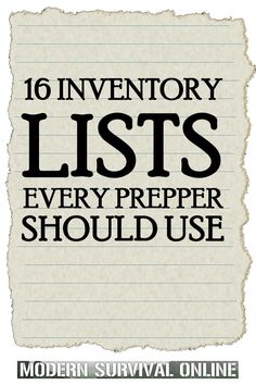 Print out these inventory lists to keep track of all your prepping supplies, and better plan your stockpile. #SHTF #prepper Prepper Stockpile List, Survival Information, Prep List Survival, Shtf Preparedness List, Prepping Organization, Prepping For Pandemic, Prepping Survival Emergency Preparedness, Prepping List, Survival Prepping List