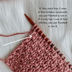 the stitch has 3 rows of knit stitches