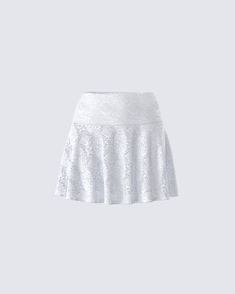 Name something better than a versatile and flowy white skirt 😚  Complete with an asymmetrical flutter hem, this white patterned skirt made from stretch lace fabric will have you looking and feeling good wherever you go 🤍 White Flowy Skirted Bottoms, White Skirted Swim Skirt For Spring, White Flowy Swim Skirt For Spring, White Skirted Swim Skirt For Beach, White Lined Skort For Beach, Stretch Lace Skirt For Summer, White Ruffled Skort With Relaxed Fit, White Flared Mini Skirt For The Beach, Chic White Fitted Swim Skirt