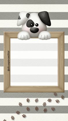 a panda bear holding up a wooden frame with paw prints