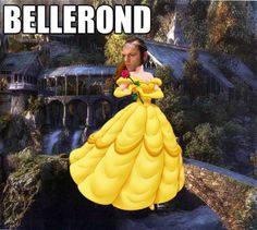 a woman in a yellow dress standing next to a waterfall with the caption that reads, i'm going to disneyland