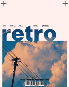 the front cover of a magazine with an image of power lines and clouds in the background