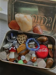 Altoids Tins, Crystal Vibes, Mint Tins, Crystal Aesthetic, Goblin Core, Metal Box, Tin Can, Bits And Bobs, Trinket Boxes