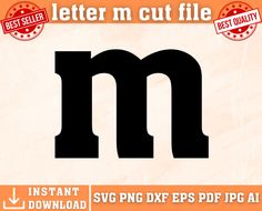 the letter m cut file is available for free