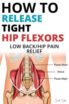 how to release tight thigh hip flexors low back / hip pain relief book cover