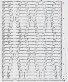 the pattern is shown in red and white, as well as an image of lines that have been drawn on them