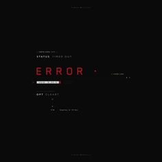 the word error is shown in red on a black background