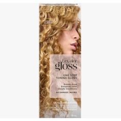 L'oreal Honey Blonde Le Color Gloss One Step Toning Gloss Gloss Hair Color, Gloss Hair, Honey Hair Color, Bleach Blonde Hair, Hair Gloss, Cool Blonde, Hair Rinse, Clarifying Shampoo, Purple Shampoo